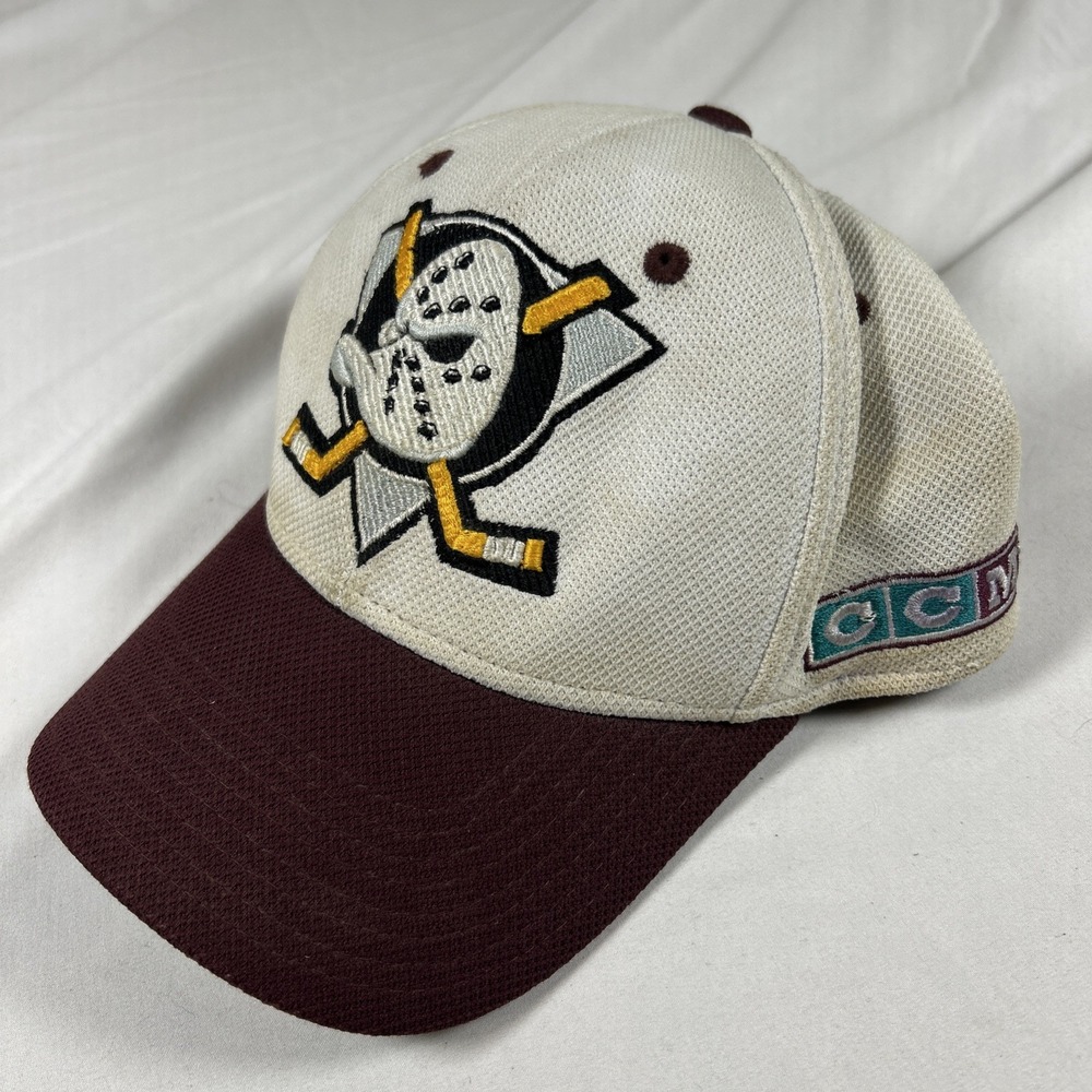 Vintage NHL Anaheim Mighty Ducks Regular Back Hat Cap NHL Hockey CCM - L/XL